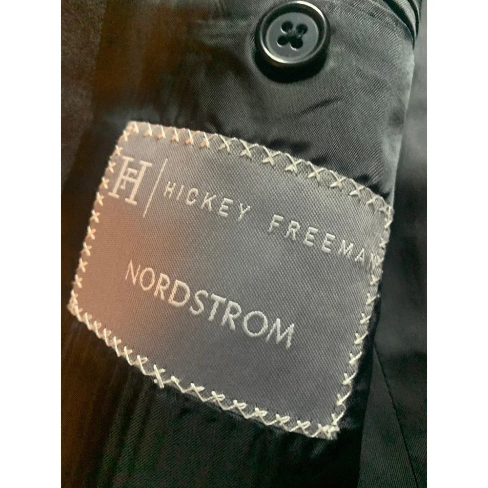 Hickey Freeman Nordstrom 100% Wool Super 120s Suit Jacket Blazer Mens 42 Long